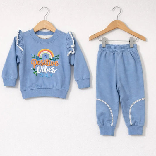 OK Baby - 2 Pieces - Suit Set - Blue - Positive Vibes
