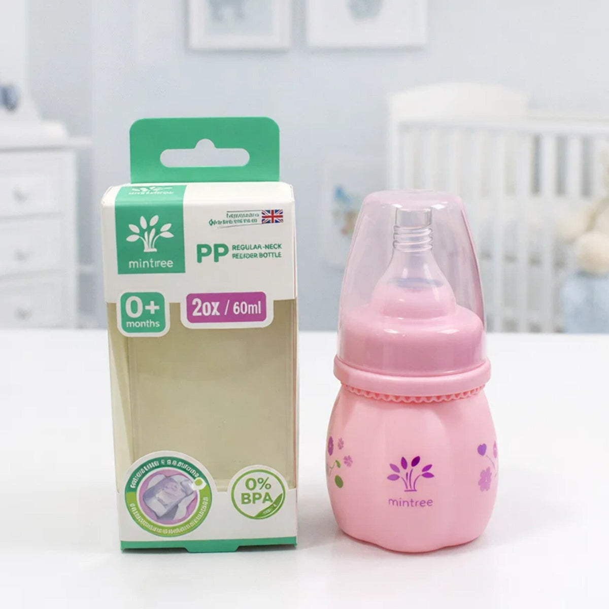Mini-Tree - Regular Neck - Plastic Feeding Bottle - 2Oz/60Ml - 038A1