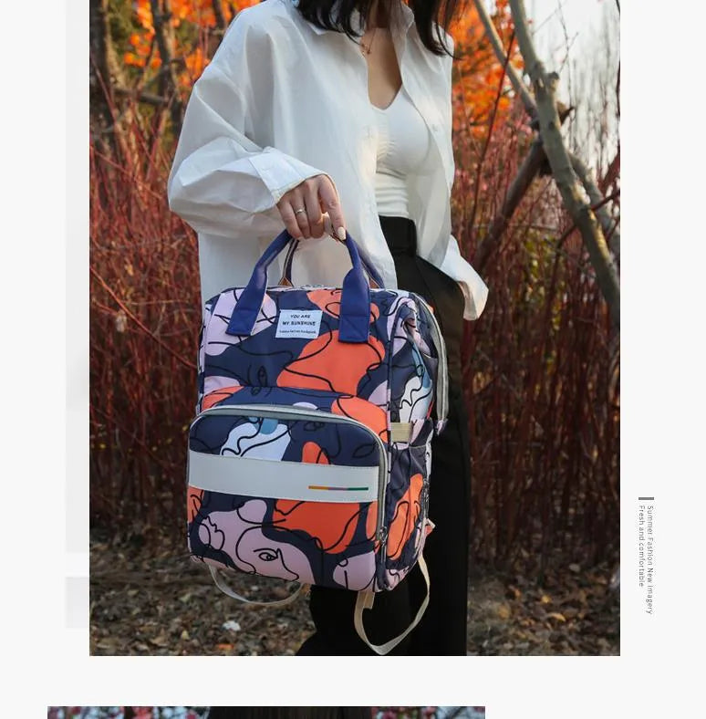 Sunshine - Waterproof Diaper Backpack - Multicolour - Abstract