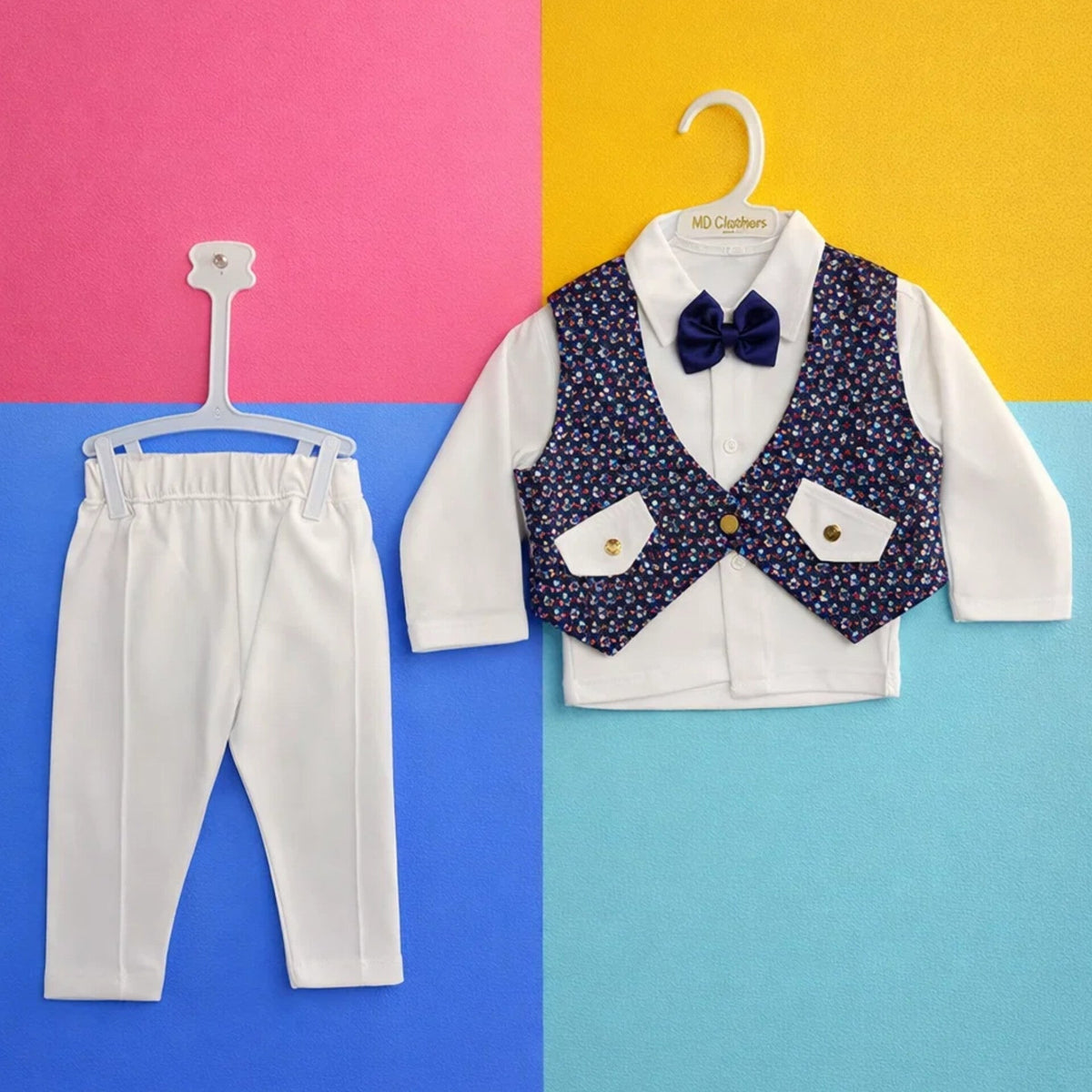 GM - 2 Pieces - Suit Set - Navy - Abstract