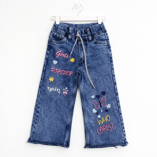 BW - Straight - Elastic Jeans - Blue - Who Cares - (3-5Y)
