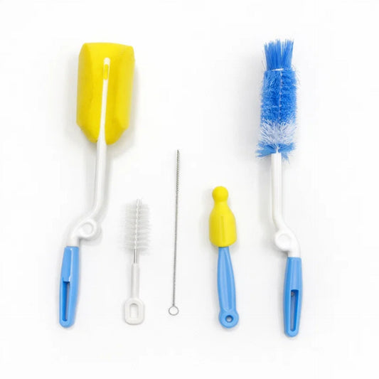 Minitree - 5 In 1 - Bottle Cleaning Brush Set - Blue