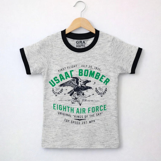 GT - Short Sleeve - Round Neck - T-Shirt - Grey - Bomb