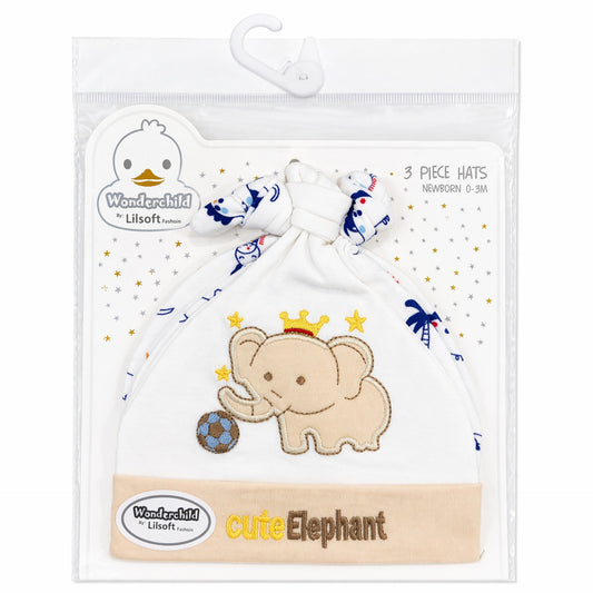 Wonderchild - Pack of 3 Hats - Skin  -  Cute Elephant