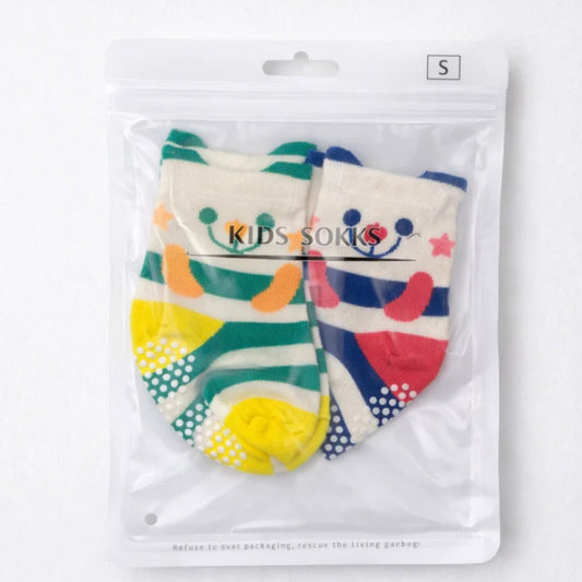 Smile - Pair of 2 Socks - Anti-Slip - Multicolor (1-2Y)