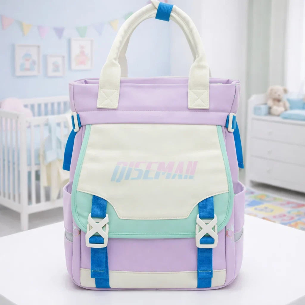 QISEMAO - Waterproof Diaper Backpack - Purple