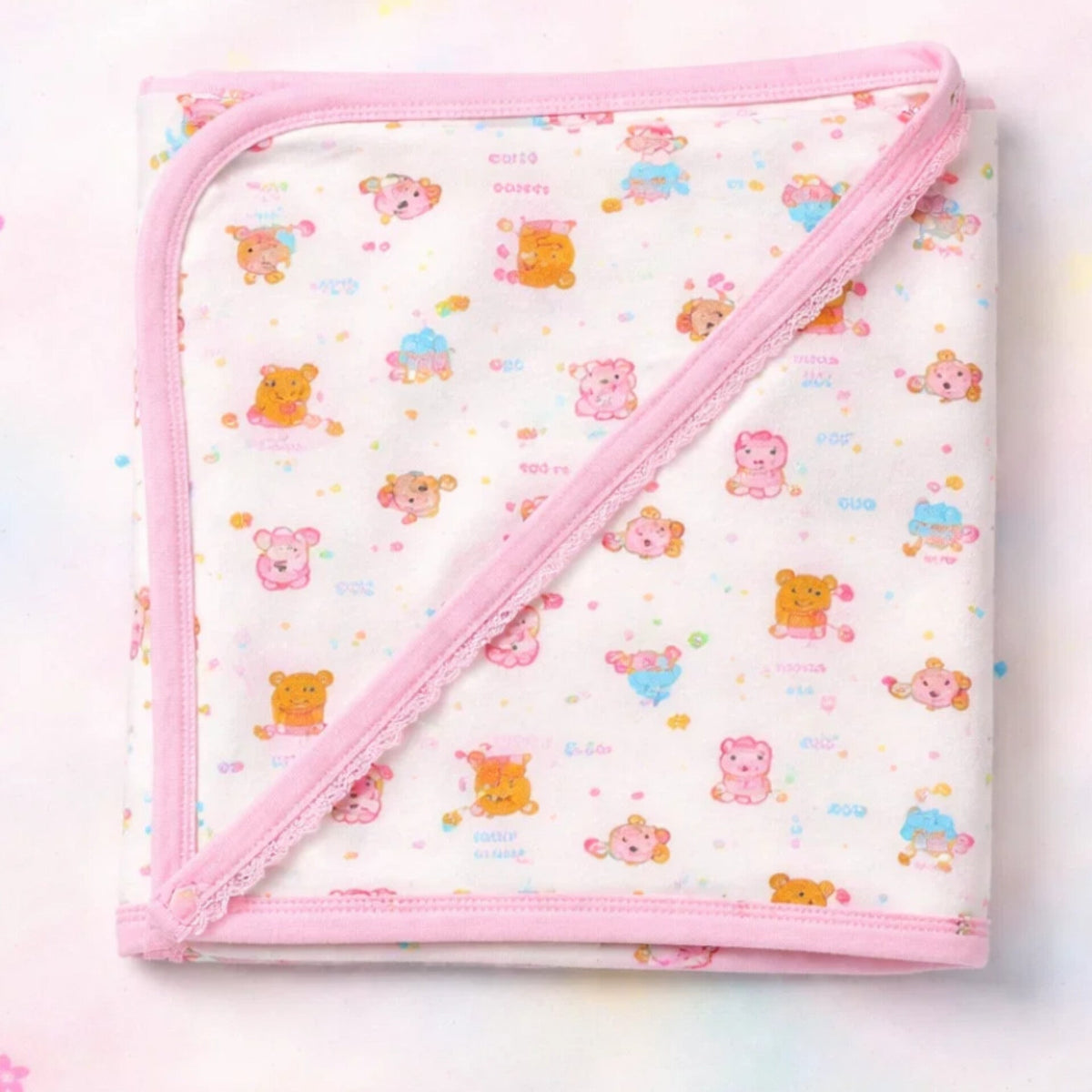 TBA - Cotton Jersey - Wrapping Sheet - Pink - Forest Friends - 26