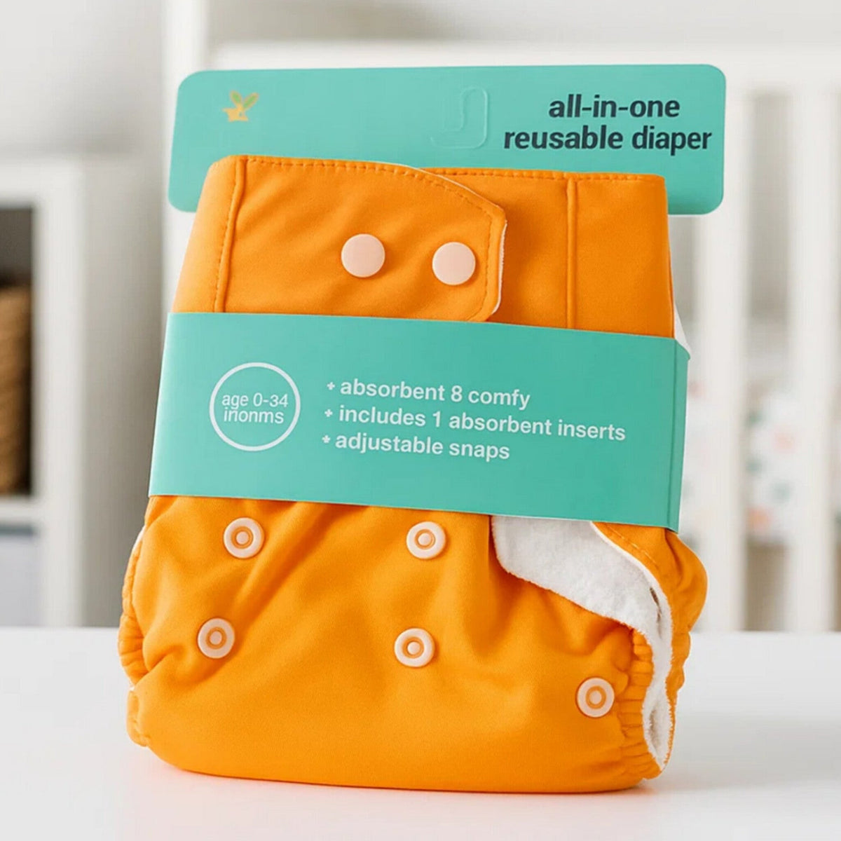 Reuseable Diaper - Orange