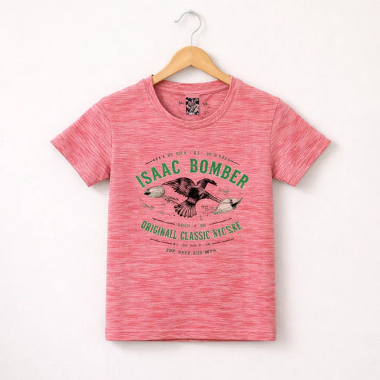 GT - Short Sleeve - Round Neck - T-Shirt - Pink - Bomb