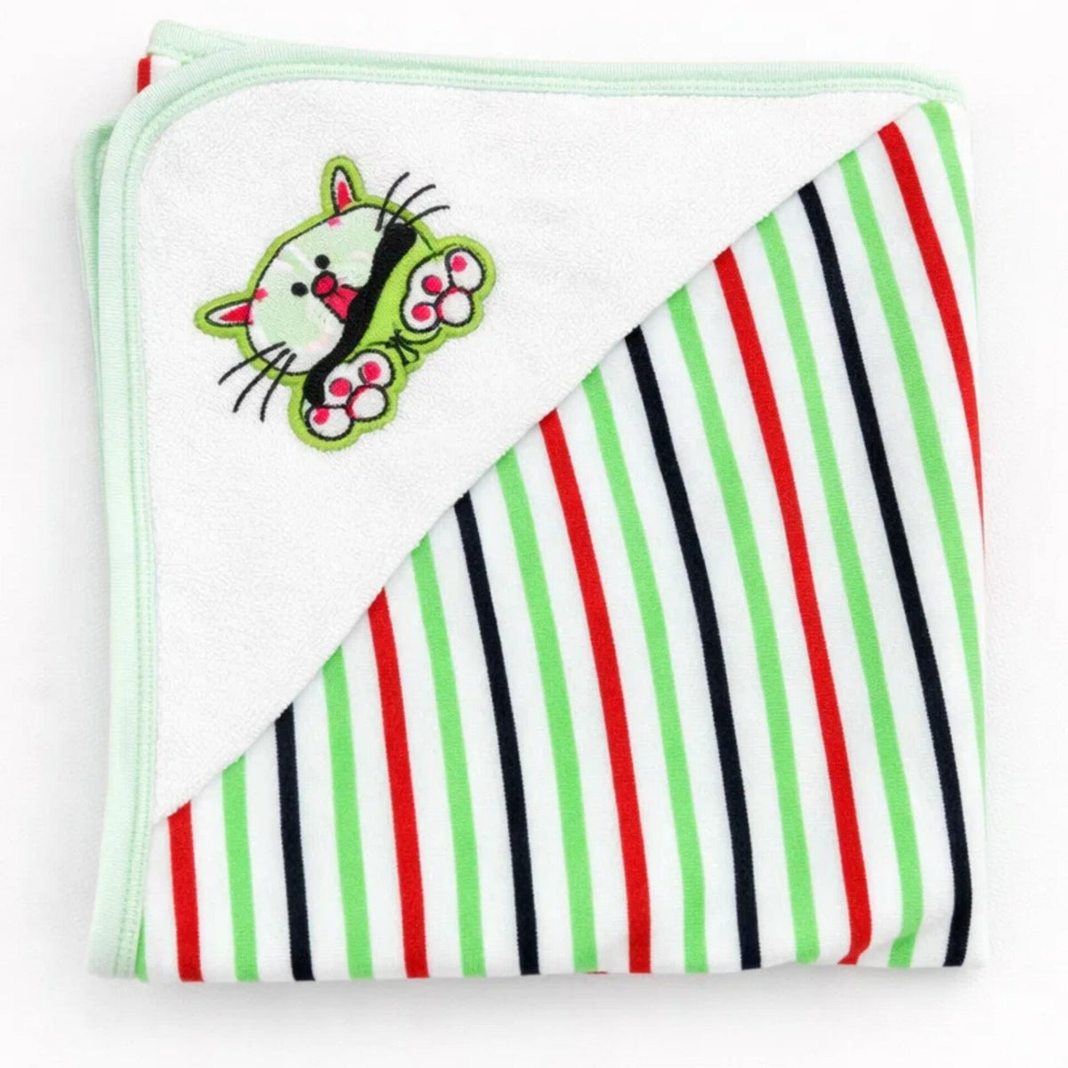 Lovely Soft - Multi Lining - Bath Towel - Green